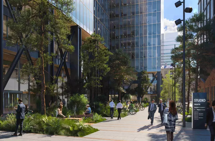 Visualization of the walkway between Studio and Norblin Factory