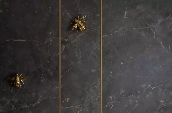 Furniture handles have been coated with gold