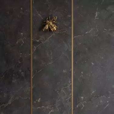 Furniture handles have been coated with gold