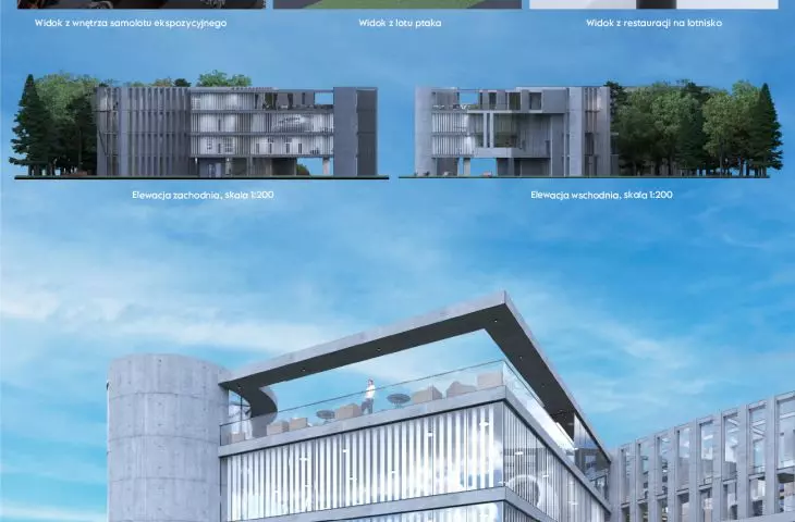Centrum Kultury Lotnictwa przy ulicy Przestrzennej w Szczecinie