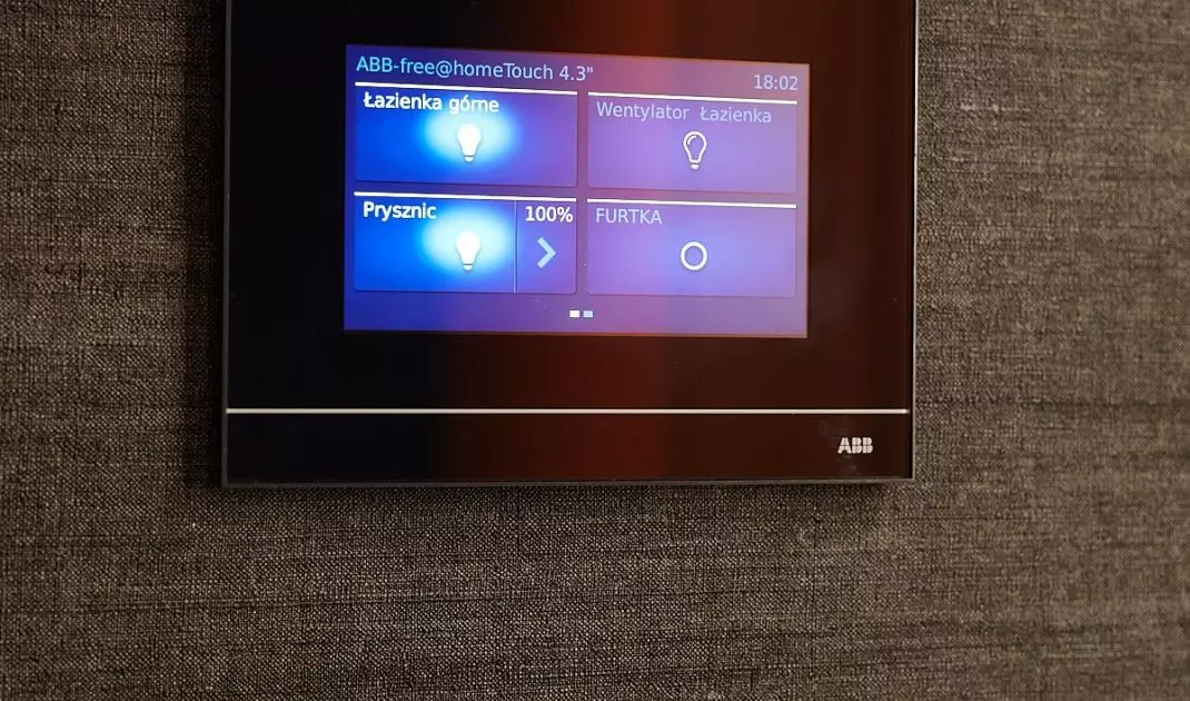 The apartment has a smart home system installed