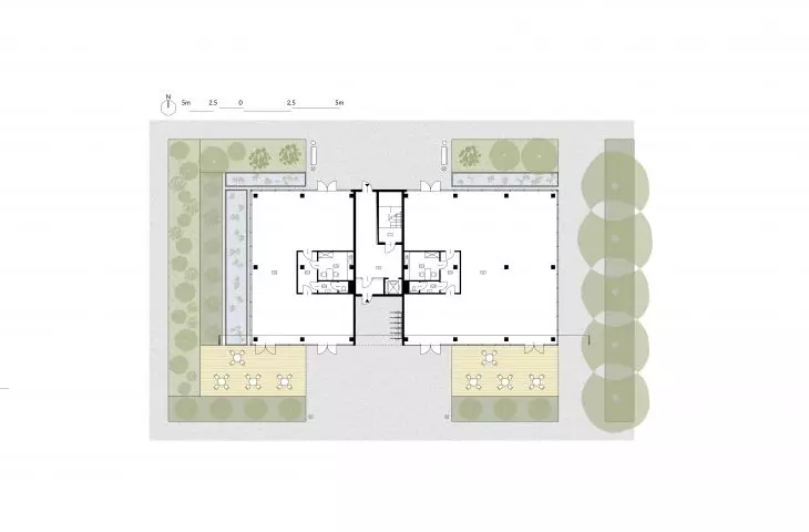 Projektowany budynek, poziom 0