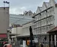 Roofing over the walkway at the Arsenal Gallery in the Old Market Square in Poznań