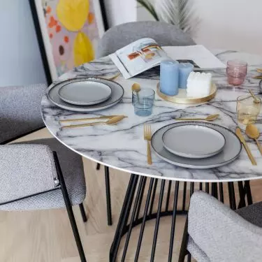 A dining area has also been created in the living room