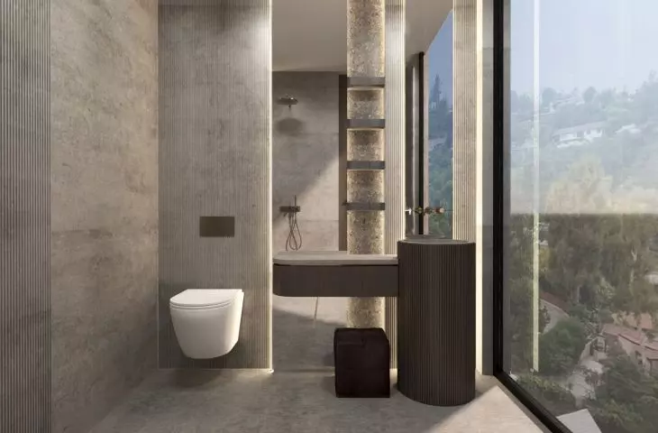 Dekton Ukiyo, the first collection of fluted cladding designed by Claudia Afshar