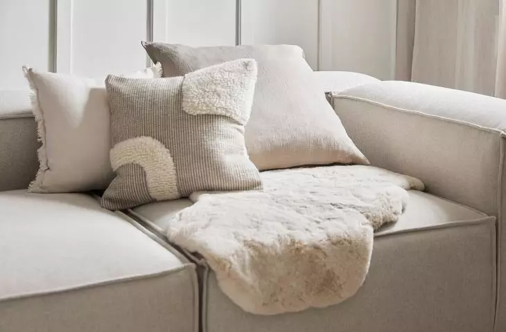 Corduroy accessories will warm up the interior