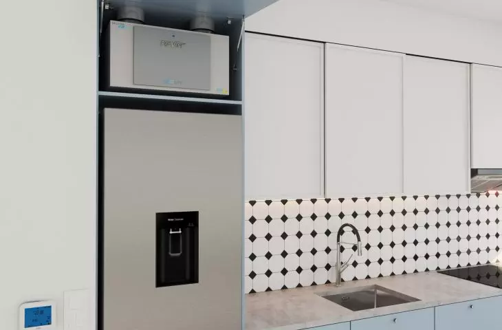 MISTRAL CITY hidden above the refrigerator or in any other built-in cabinet