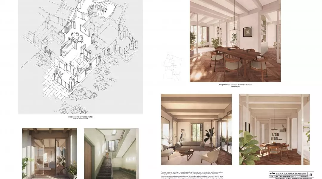 I Nagroda, proj.: „Porządkujące działania architektoniczne w chaotycznej zabudowie obrzeży miast. Projekt zespołu budynków miesz