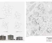 I Nagroda, proj.: „Porządkujące działania architektoniczne w chaotycznej zabudowie obrzeży miast. Projekt zespołu budynków miesz