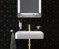 Qatego series washbasin with Wave series faucet