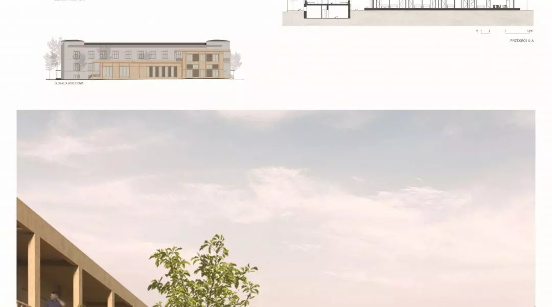 II Nagroda, proj.: „Adaptacja oraz rozbudowa budynku przy ulicy ks. Zdzisława Bernata w Poznaniu, należącego do Fundacji Pomocy