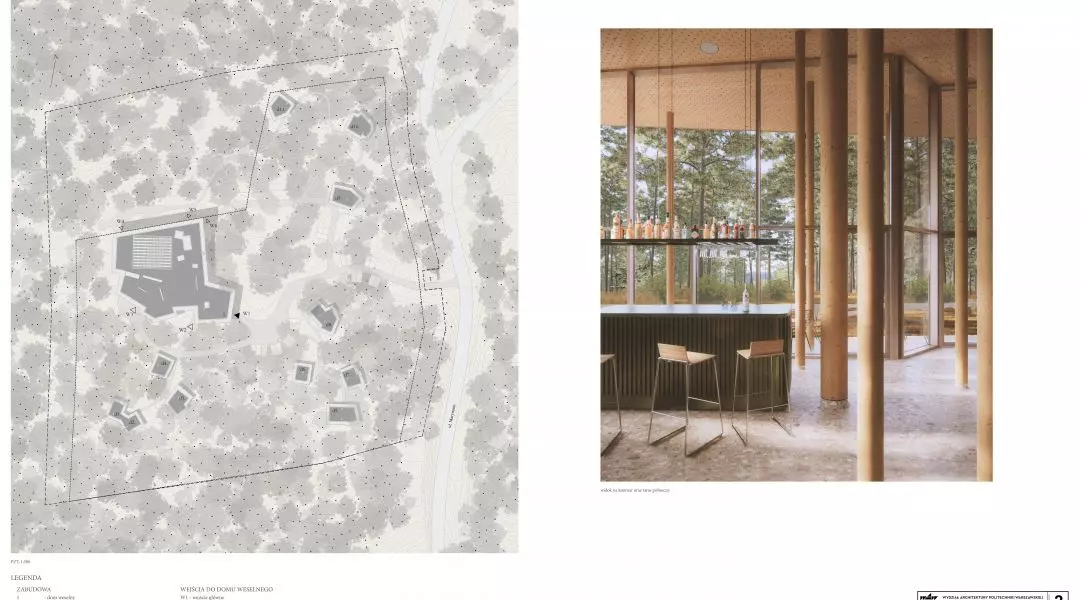 Wyróżnienie (ex aequo), proj.: „Dom weselny w Krynicy Morskiej. Poszukiwanie współczesnej architektury celebracji”