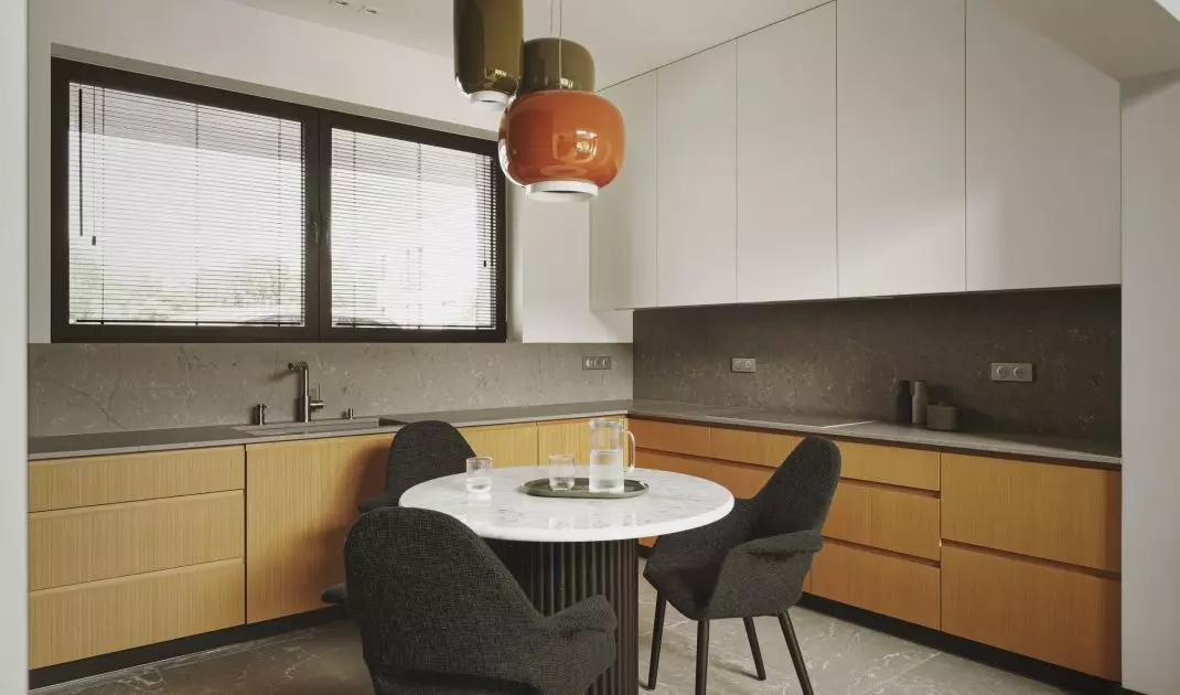 Kitchen cabinetry consists of three types of cabinets