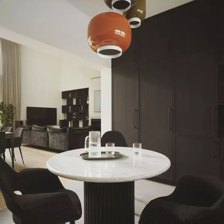 In the interior you will find a lot of contrasts