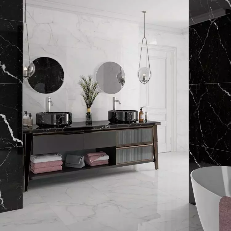 Large format tiles can be used on many different surfaces