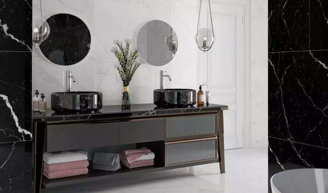 Large format tiles can be used on many different surfaces