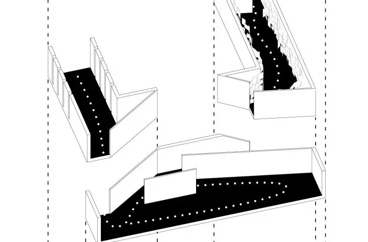 Pavilion esc., axonometry
