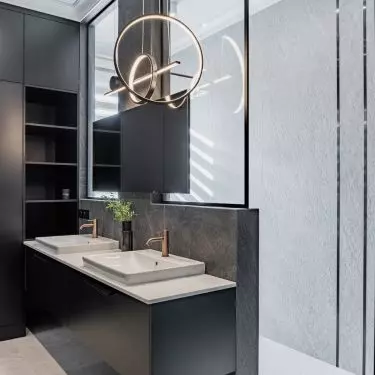 The investors wanted a pair of washbasins to be mated in the bathroom