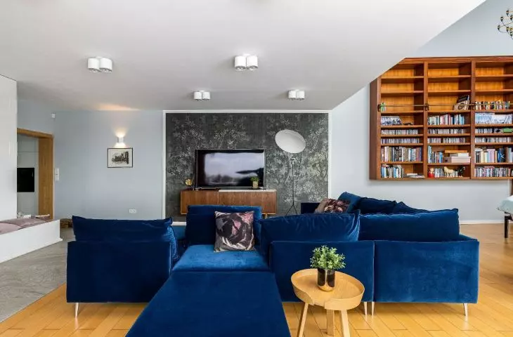 The wallpaper was framed with stucco