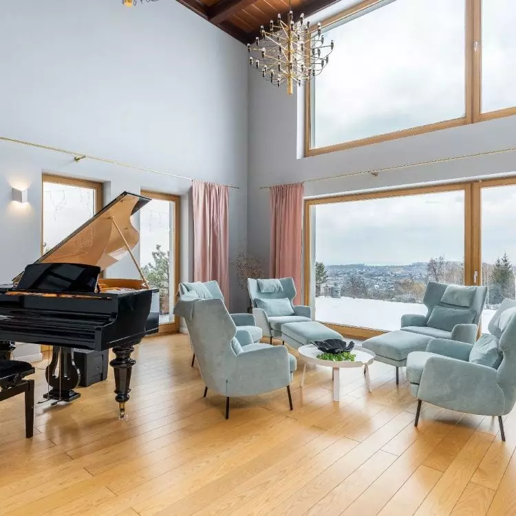 Piano adds artistic flair to the space