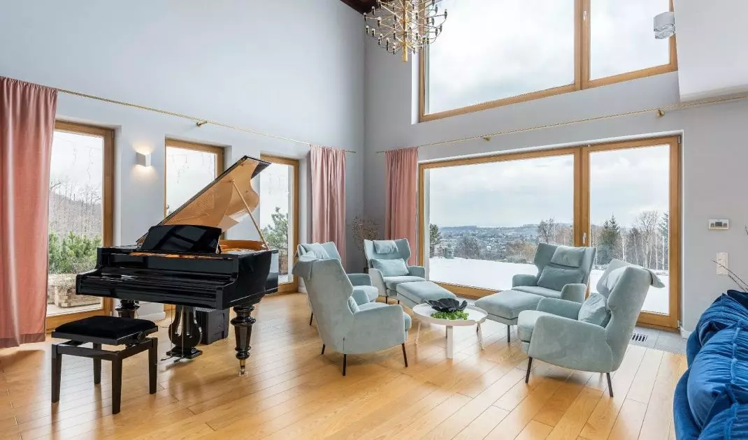 Piano adds artistic flair to the space