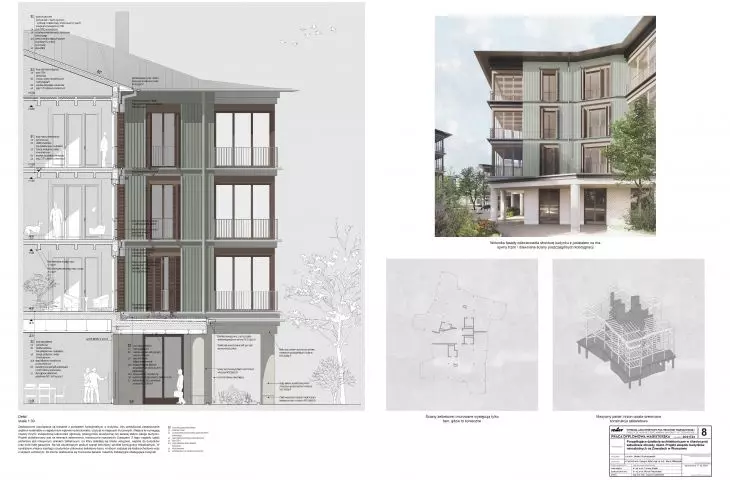 Porządkujące działania architektoniczne w chaotycznej zabudowie obrzeży miast. Projekt zespołu budynków mieszkalnych na Zawadach w Warszawie