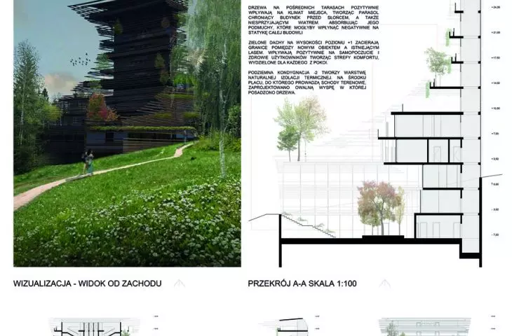 Projekt schroniska turystycznego z wieżą widokową na Górze Jeżowa Woda. Fenomen wież widokowych