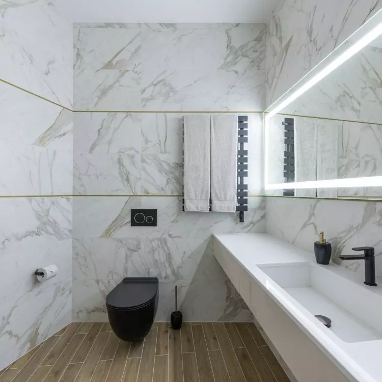 Choosing a toilet bowl that is compatible with the frame should not be difficult. Remember to check the spacing of the mounting screws
