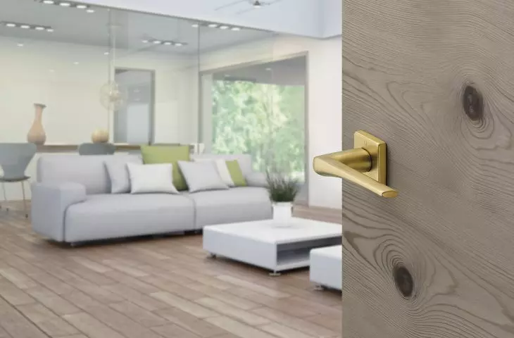 Canberra series, light satin brass color, Resista®, F78-1-R