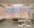 Patterns of faience decoration are displayed on the walls