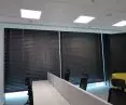 External blinds installed inside the VARSO Tower office building