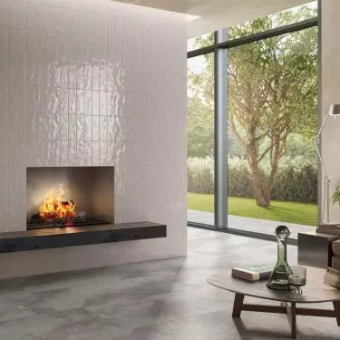 Tiles resembling bricks will create a retro atmosphere