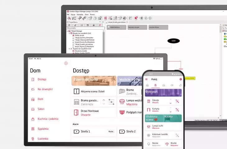 Aplikacja dla klienta i narzędzie do konfiguracji dla instalatorów – Object Manager