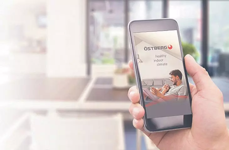 W standardzie każda centrala wentylacyjna Östberg wyposażona została w sterowanie Wi-Fi