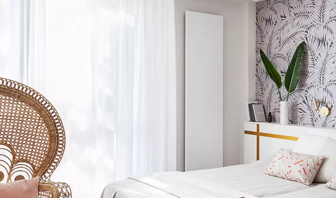 One of the guest rooms was equipped with the iconic Peacock chair