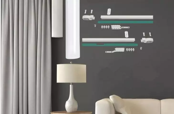 Examples of electric automatic curtain rods for curtains