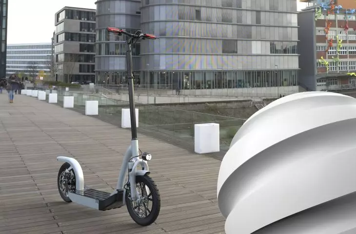 Realistic electric scooter design