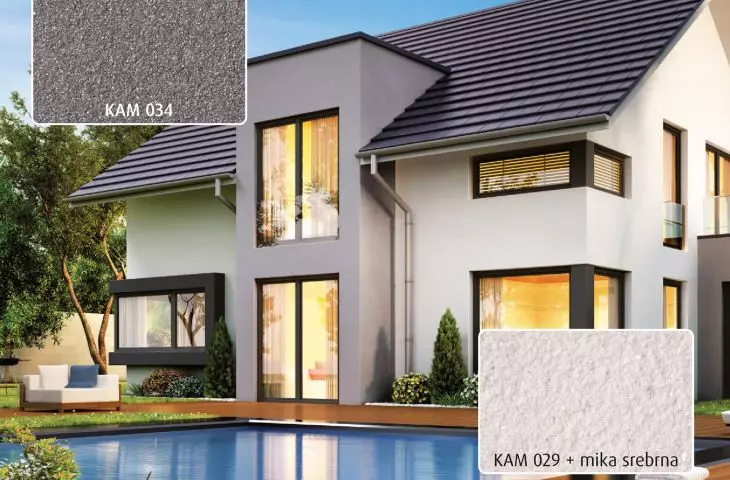 Quartz plaster from Francesco GUARDI collection - color KAM 034 and KAM 029 + silver mica