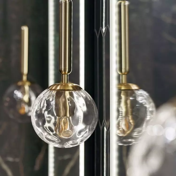 Lamps with gold elements add elegance