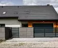 Front fence on architectural concrete block wall