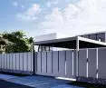Ogrodzenie horizontal PV – aluminiowe lamele zintegrowane z panelami fotowoltaicznymi