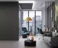 Luxum, wielkoformatowy beton architektoniczny PURE na wymiar oraz półkolista lampa Luminato