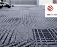 Textra - three-dimensional flat-woven carpet in tiles