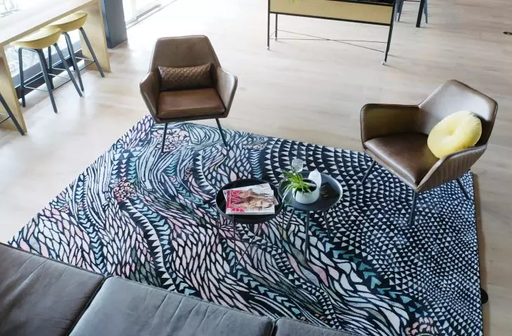 Individually printed carpet - hotel lobby 