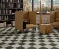 Checkers Rounded Cream Beach + Checkers Starry Black Night