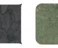 Checkers Starry Black Space 24,3x24,3 cm Checkers Rounded Green Giada 28,6x28,6 cm