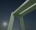 SPOT table lighting powered by a PV panel located at the top.