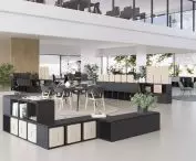 Oxo modular system - Nowy Styl, Njord chairs, Comta table - KuschCo