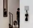 Stair switch with illuminated pictogram and attached hanger (Simon 55 Line)