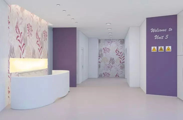 Floor - Altro Suprema Walls - Altro Whiterock White and Altro Whiterock Digiclad
